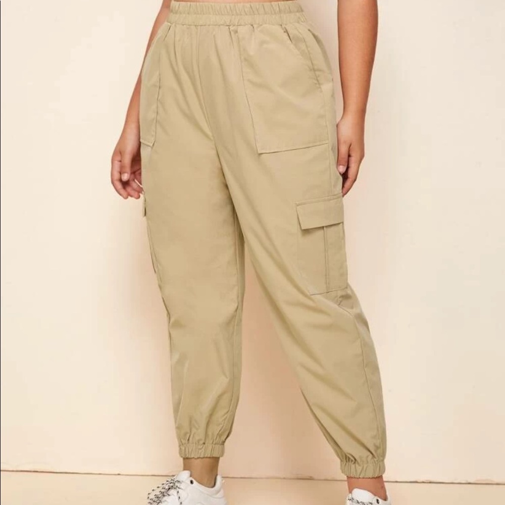 Khaki Cargo Joggers